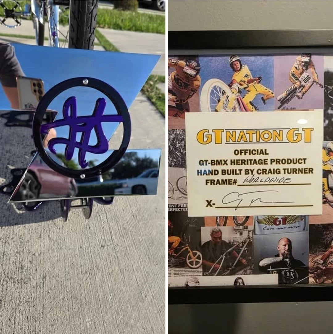 GT Performer ONEOFONE 29" BMX Custom 2 Piece Frame, Bars, Seatpost All GT CERT