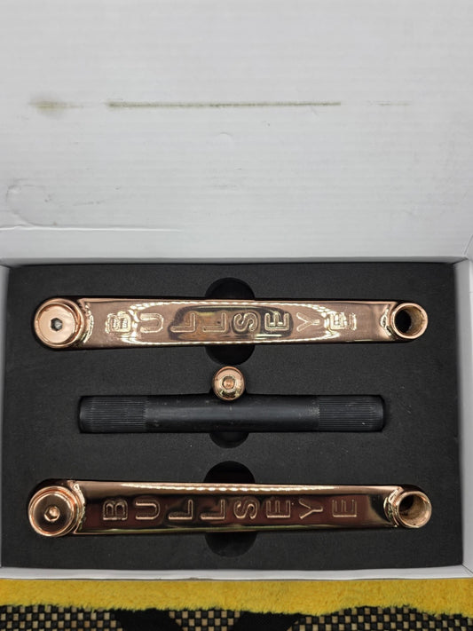 BULLSEYE π― Cranks Copper PLATED Done By The BEST. BMX HUTCH HARO GT SE BIKES