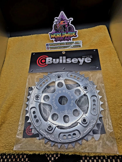 BULLSEYE 🎯 Hyper/Show Polished Spider Sprocket 5 Bolt Bmx Gt Se Bikes Haro Cw