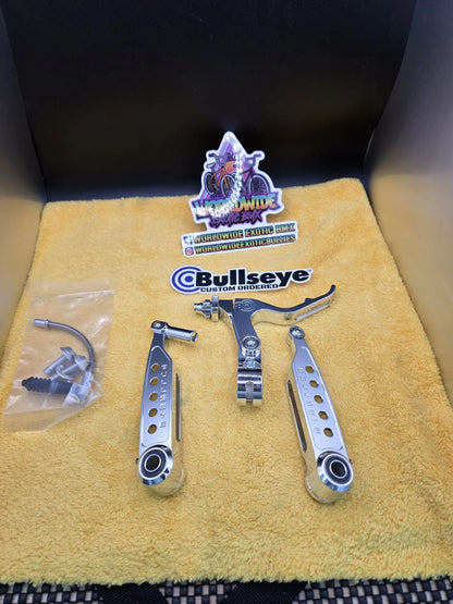 BULLSEYE 🎯 NEW Complete Brake Set, With Handle Show Polished Bmx Gt Se Bikes
