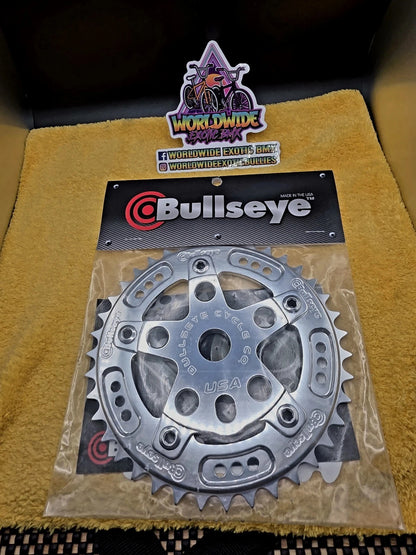 BULLSEYE 🎯 Hyper/Show Polished Spider Sprocket 5 Bolt Bmx Gt Se Bikes Haro Cw