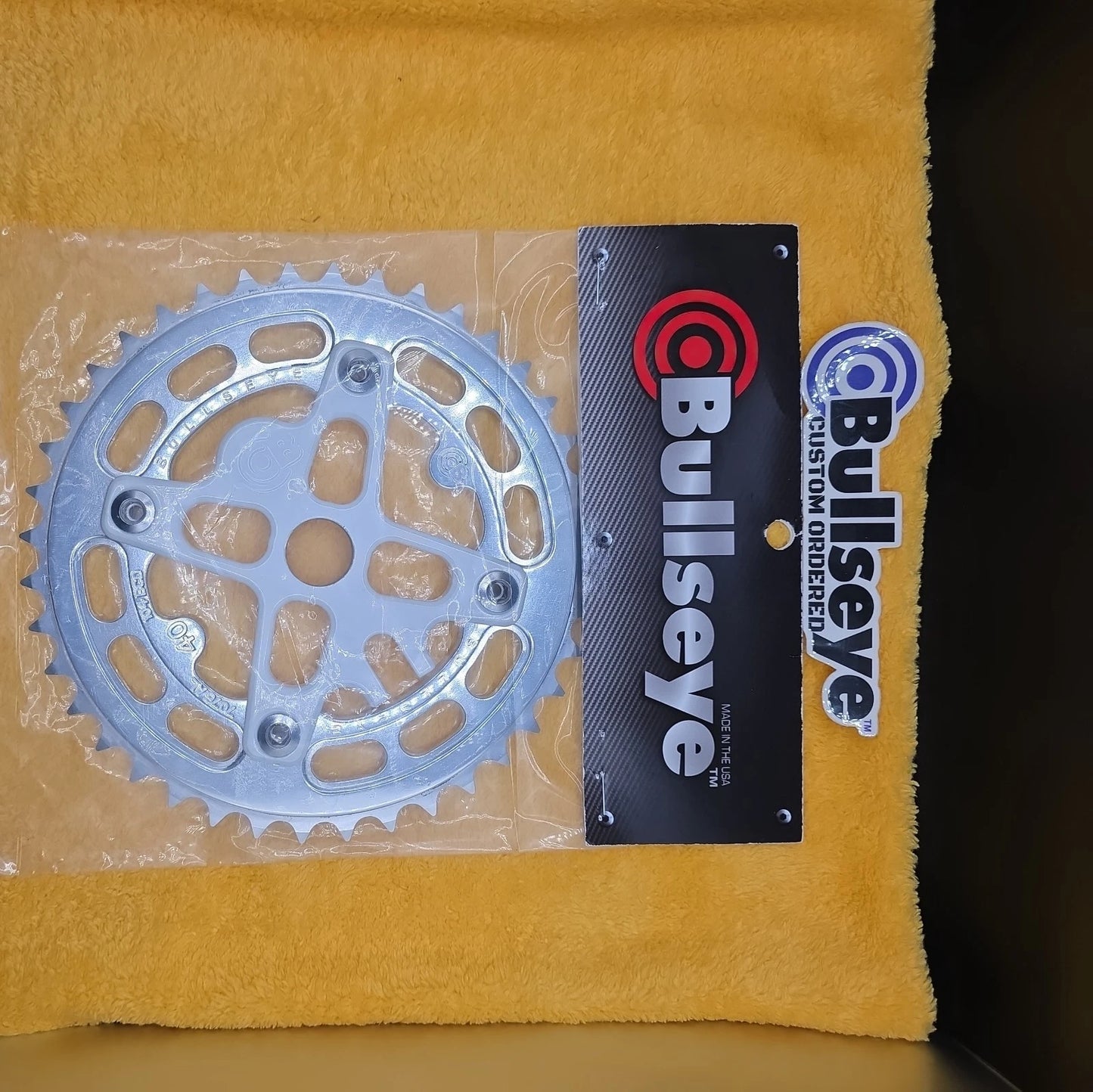 BULLSEYE 🎯 Custom Sprocket Brand NEW With Upgraded Bolts. Rare Bmx Se Bike Haro