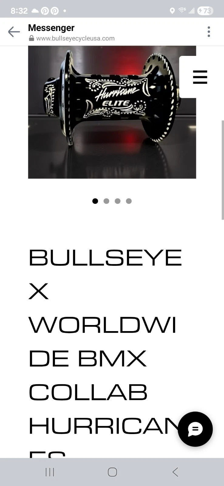 BULLSEYE 🎯/ WORLDWIDE COLLAB Hurricane Hubs Top Of The Line RARE‼️GT HUTCH BMX