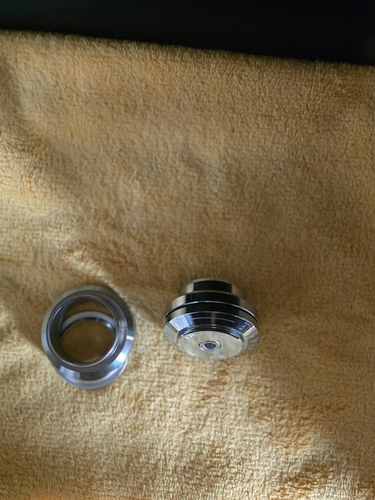 BULLSEYE 🎯 CHROME HEADSET Flatside Full CNC Logo 1 1/8, BMX,GT,HARO,HUTCH