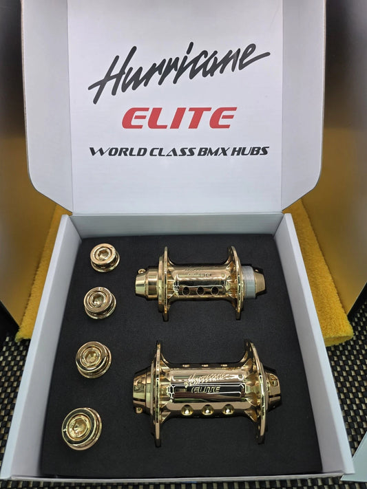 BULLSEYE 🎯 Brand New GOLD PLATED Hurricane Hubs BMX Se Bikes Hutch GT Haro
