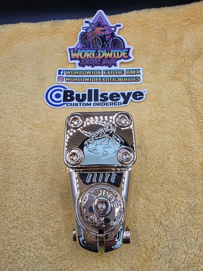 BULLSEYE 🎯 GOLD Plated STEM Done By The BEST. BMX GT HUTCH HARO SE BIKES