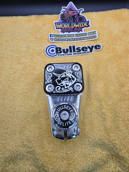 BULLSEYE 🎯 Fully CUSTOM Mad BULL STEM Show POLISHED &HAND ENGRAVED BMX GT HUTCH